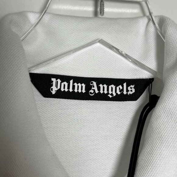 Palm Angels Sartorial Tape Cotton Polo Shirt white mens size Medium New with tag - Picture 10 of 15
